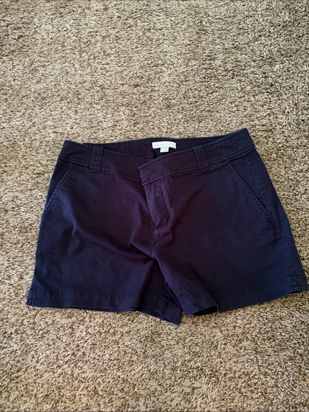New York & Company Navy Blue Chino Shorts